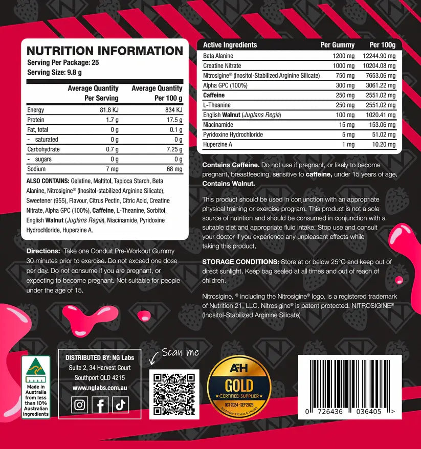 Nature Conduct Pre-Workout Gummies